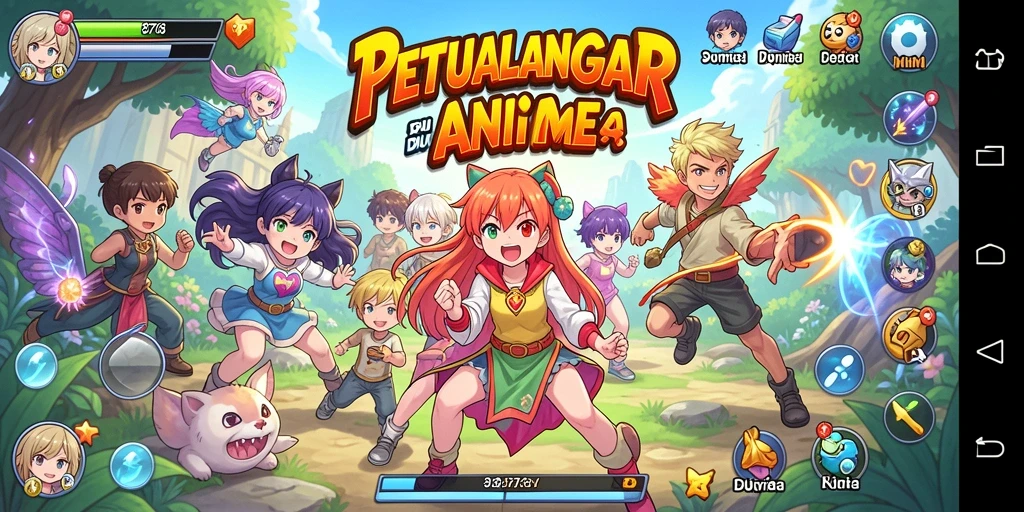 Tangkapan layar gameplay yang menarik di dunia Anime.