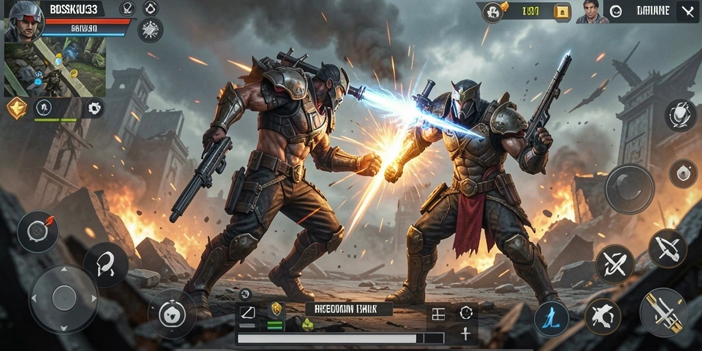 Tangkapan layar menunjukkan aksi mendebarkan dalam gameplay BOSKU33.