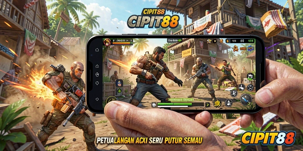 Screenshot menunjukkan aksi menegangkan di dalam game CIPIT88.