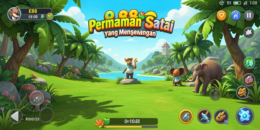 Screenshot E88 menampilkan aksi gameplay yang seru dan penuh warna.