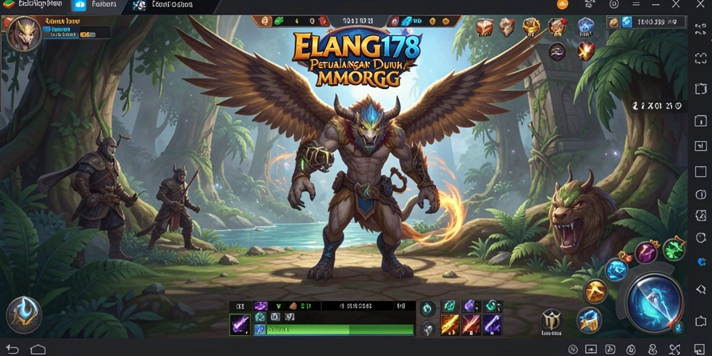 Screenshot gameplay ELANG178 menunjukkan aksi seru dalam pertempuran MMORPG.