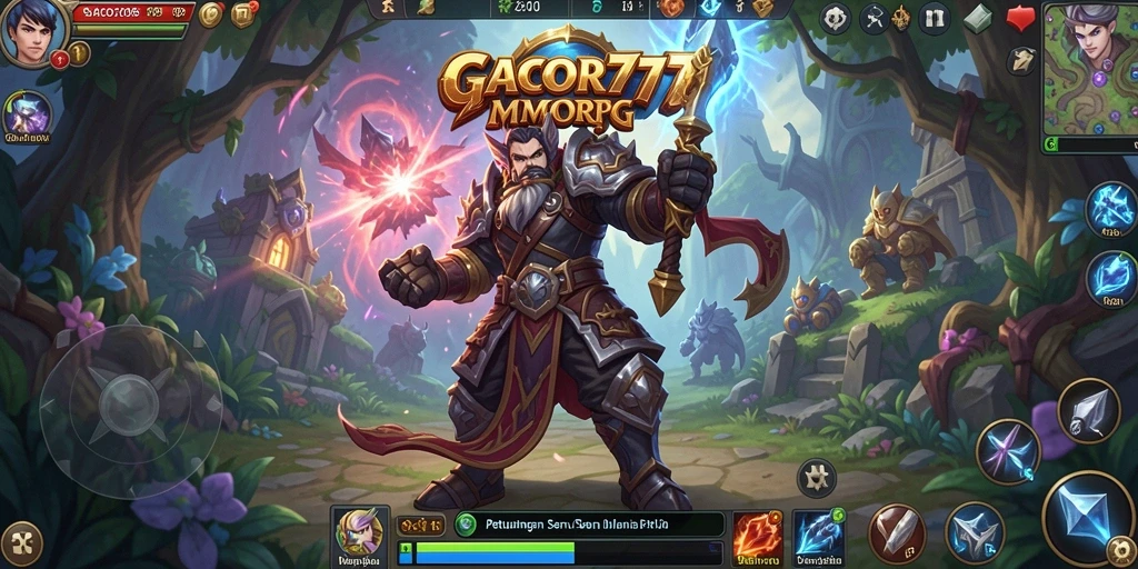 Screenshot gameplay GACOR777 menampilkan aksi epik dalam petualangan MMORPG.