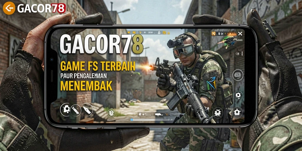 Tampilan gameplay menegangkan dari GACOR78 dengan aksi tembak-menembak.