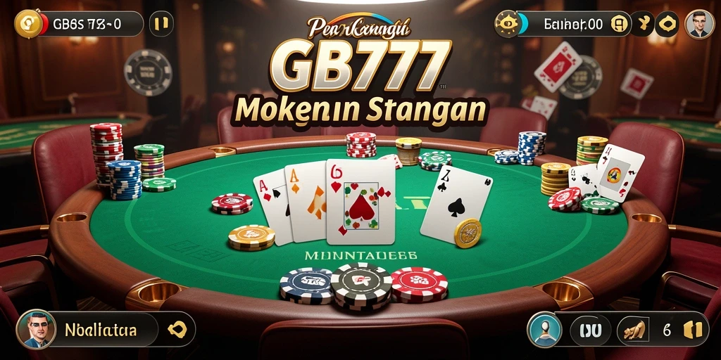 Screenshot GB777 menampilkan pengaturan permainan Poker yang seru.