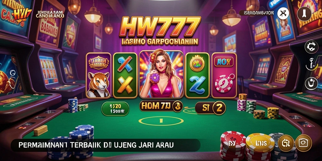 Tampilan gameplay Kasino yang memukau di HW777.