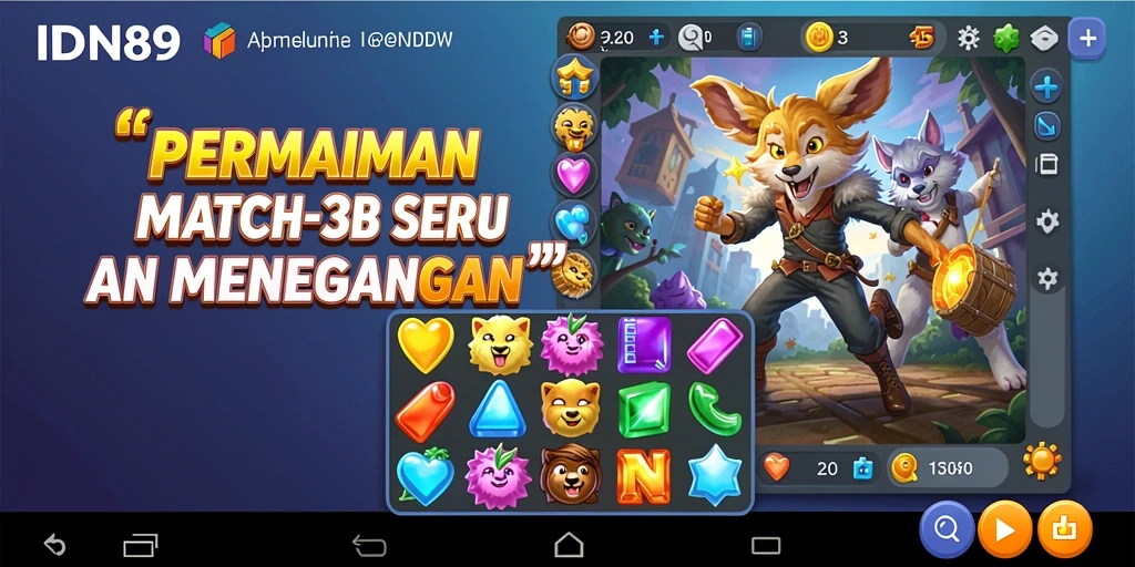 Tampilan gameplay IDN89 yang penuh warna dan menyenangkan.