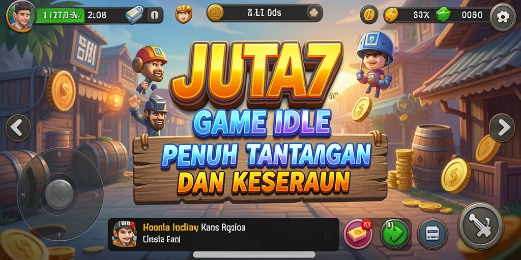 Screenshot utama JUTA7 menampilkan gameplay Idle yang seru.