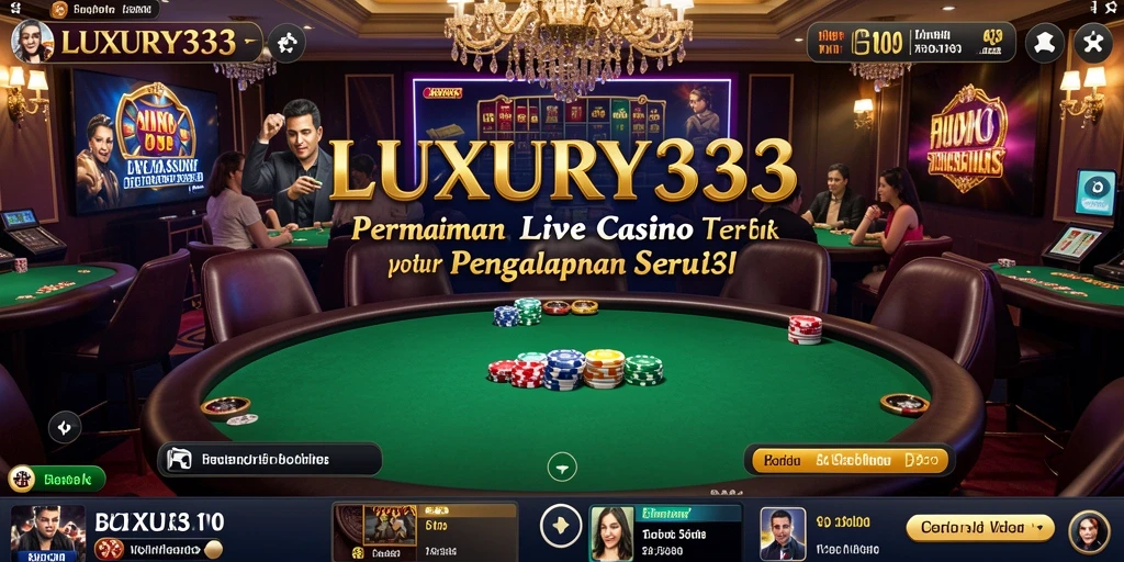Gameplay seru LUXURY333 dengan dealer langsung dan suasana kasino nyata.