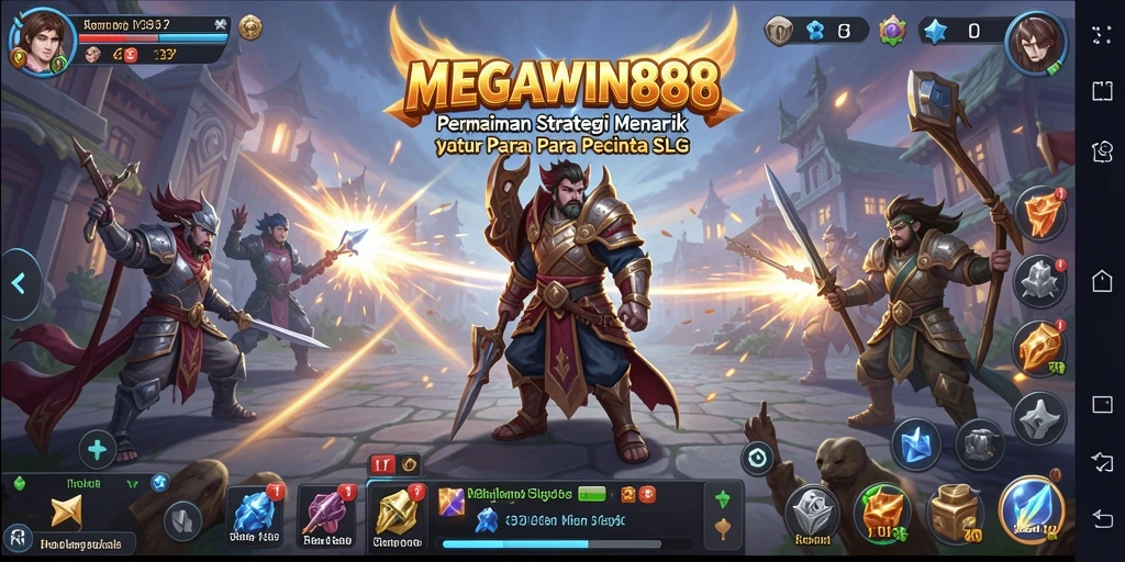 Tampilan gameplay <strong>MEGAWIN888</strong> yang mendebarkan dan strategis.