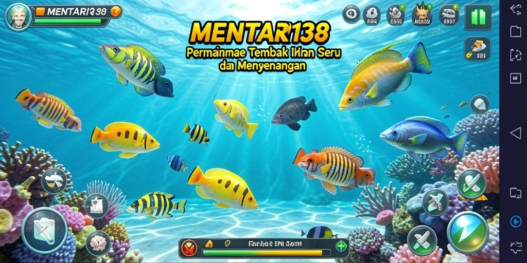 Screenshot MENTARI138 menampilkan aksi tembak ikan yang mendebarkan.