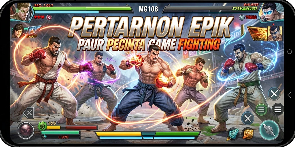 Gameplay MG108 yang mengagumkan dan penuh aksi pertarungan.