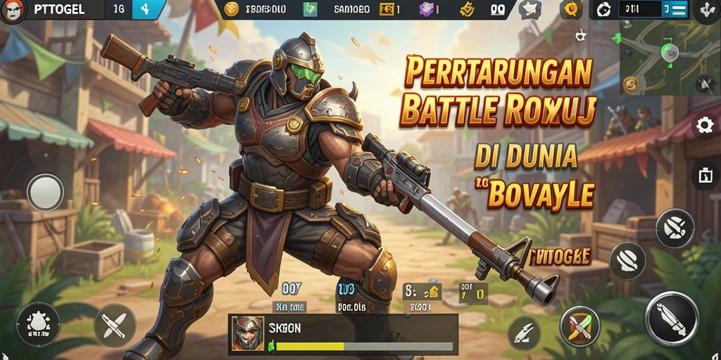 Gameplay seru PTTOGEL dalam arena Battle Royale penuh tantangan.
