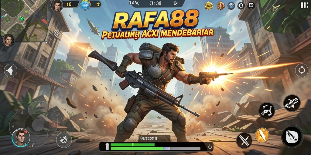 Tampilan aksi seru dalam gameplay RAFA88 yang mendebarkan.