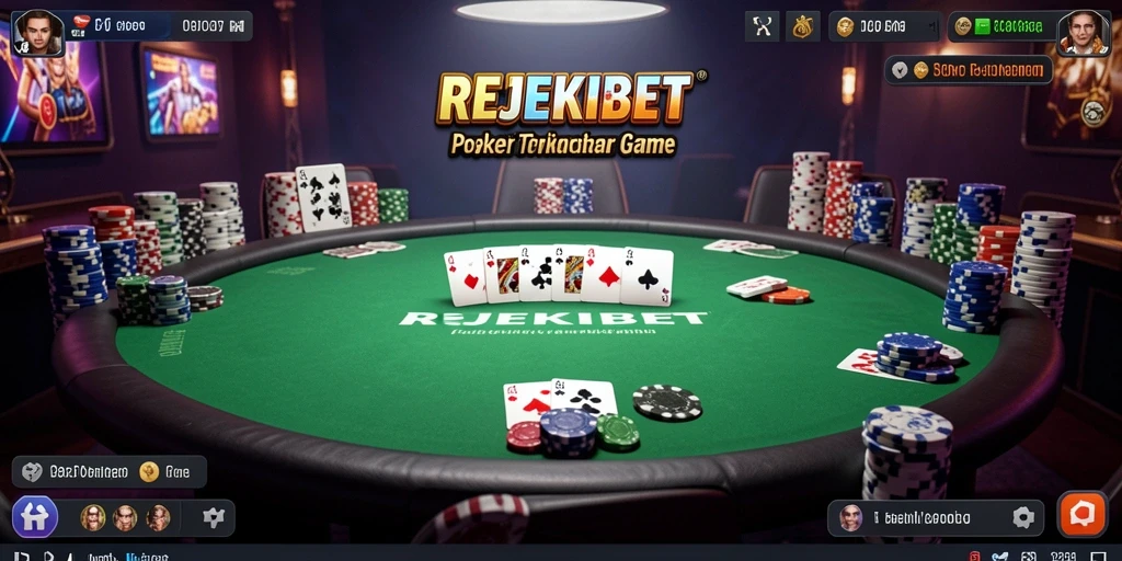 Tampilan permainan poker yang menarik di REJEKIBET.