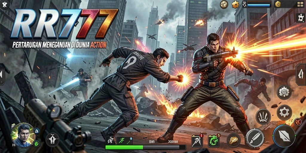 Tangkapan layar gameplay aksi seru di RR777.