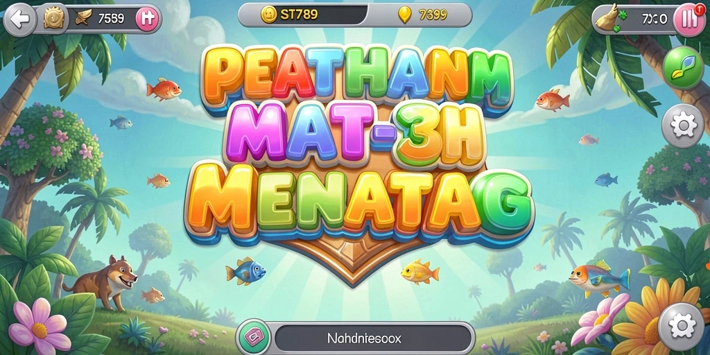 Tampilan gameplay ST789 dengan momen mencocokkan item Match-3 yang mendebarkan.