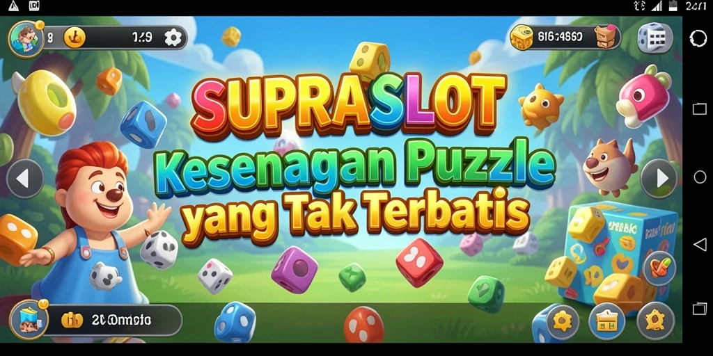 Tampilan gameplay SUPRASLOT dengan tantangan Puzzle yang menarik.