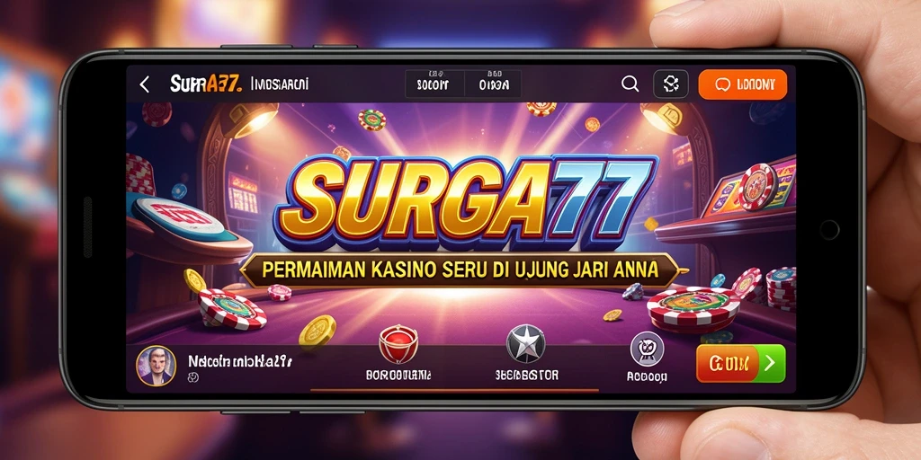 Tampilan menarik dari gameplay kasino di SURGA77 yang mendebarkan.