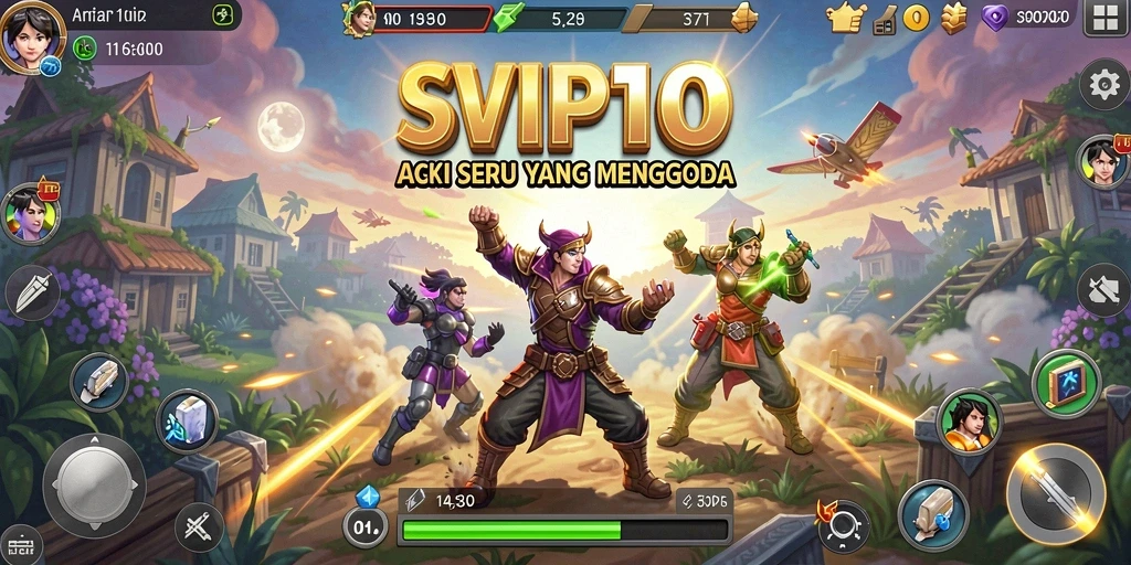 Screenshot gameplay SVIP10 menampilkan aksi seru melawan musuh.